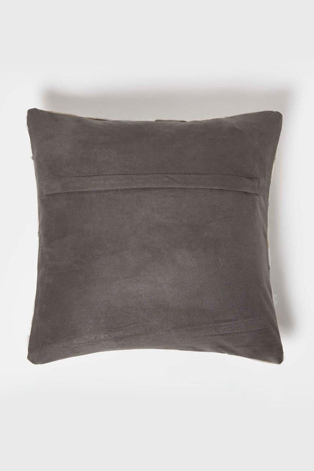 Homescapes Geometric Star Leather Cushion 45 x 45 cm image 3