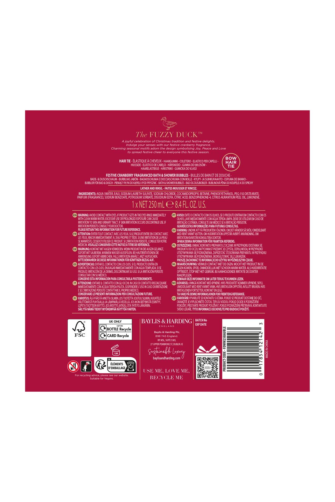 Baylis & Harding The Fuzzy Duck Winter Wonderland Festive Bauble Gift Multi image 8