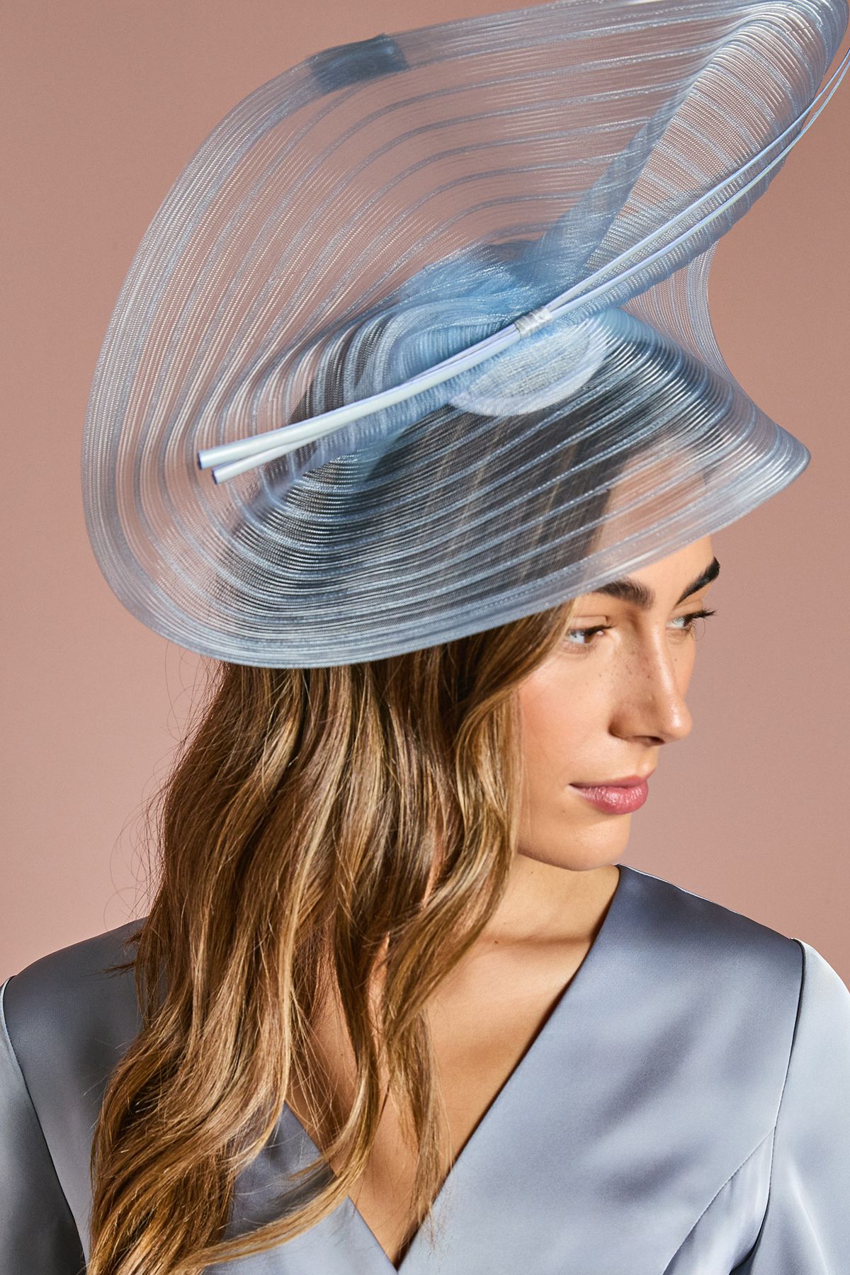 Coast Quill Detail Fascinator Ice Blue image 2