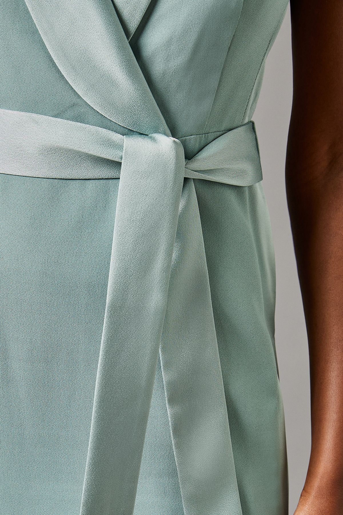 Coast Tux Satin Dress Sage image 5