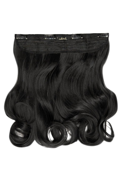 Lullabellz Thick 16 1 Piece Curly Clip In Hair Extensions Natural Black