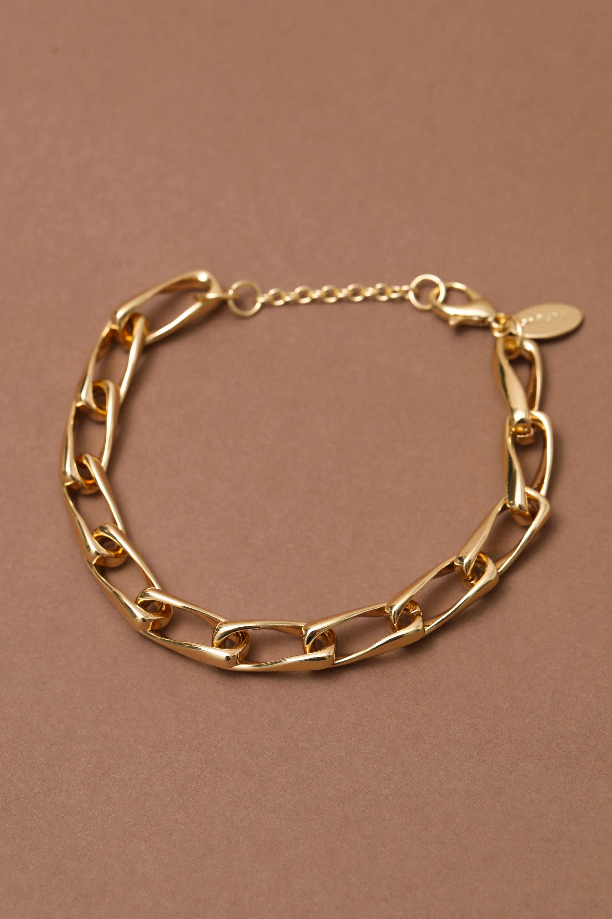 Inicio Gold Plated Twisted Link Bracelet - Gift Pouch image 1