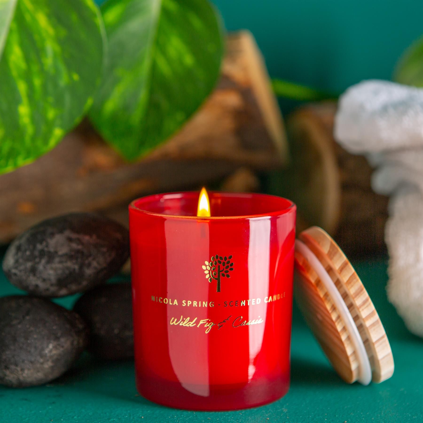 Nicola Spring 130g Wild Fig & Cassis Soy Wax Candle - Autumn Spiced Scented Jar Gift image 6