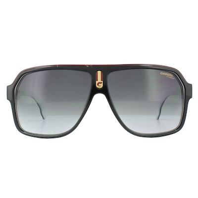 Carrera Aviator Black White Dark Grey Gradient Sunglasses