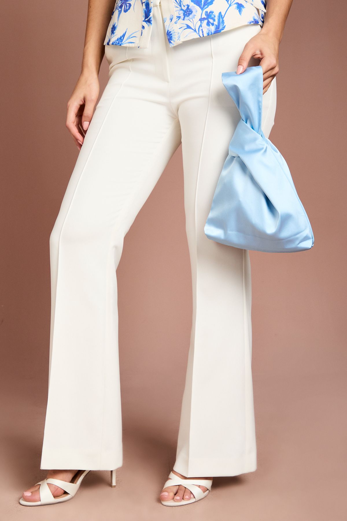 Coast Sandra Satin Wristlet Pouch Blue image 1