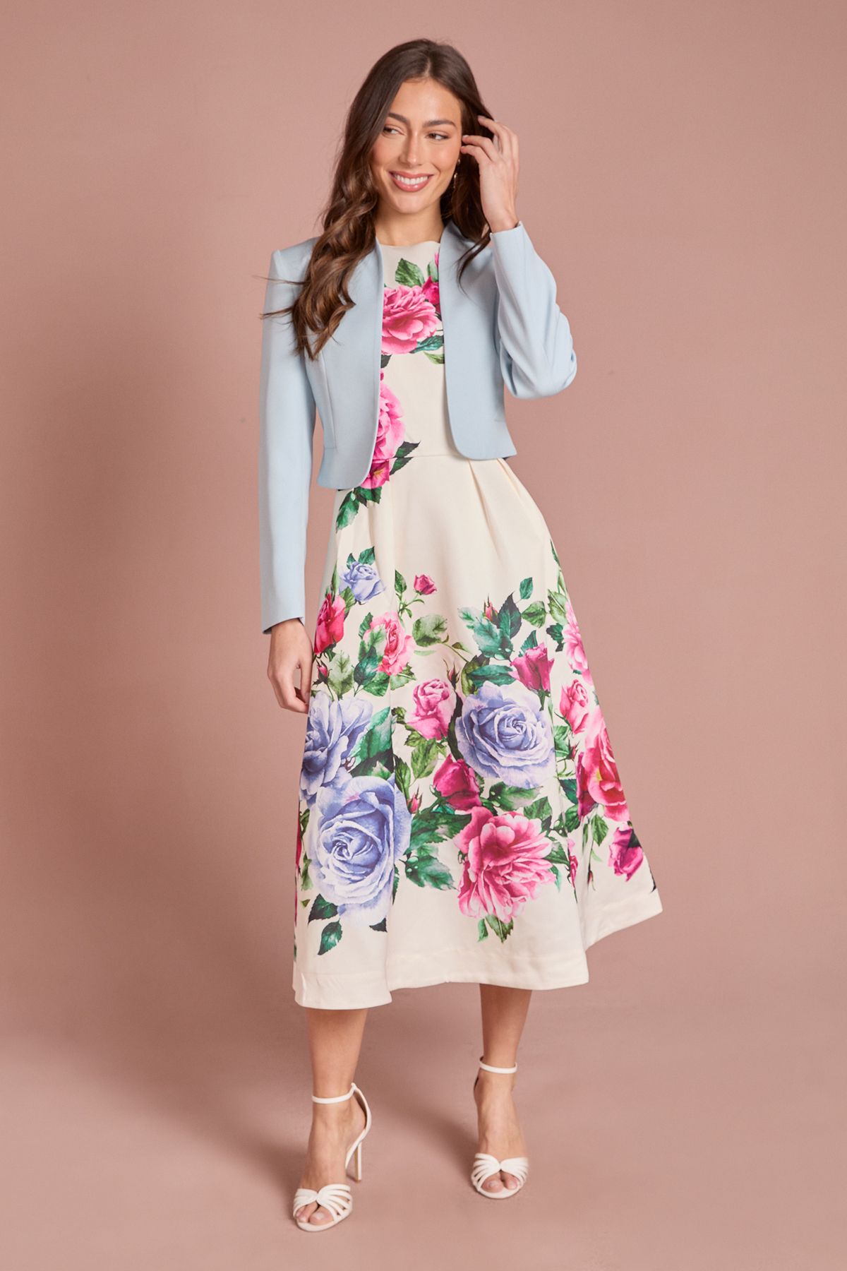 Coast Bow Back Long Sleeve Jacket Pale Blue