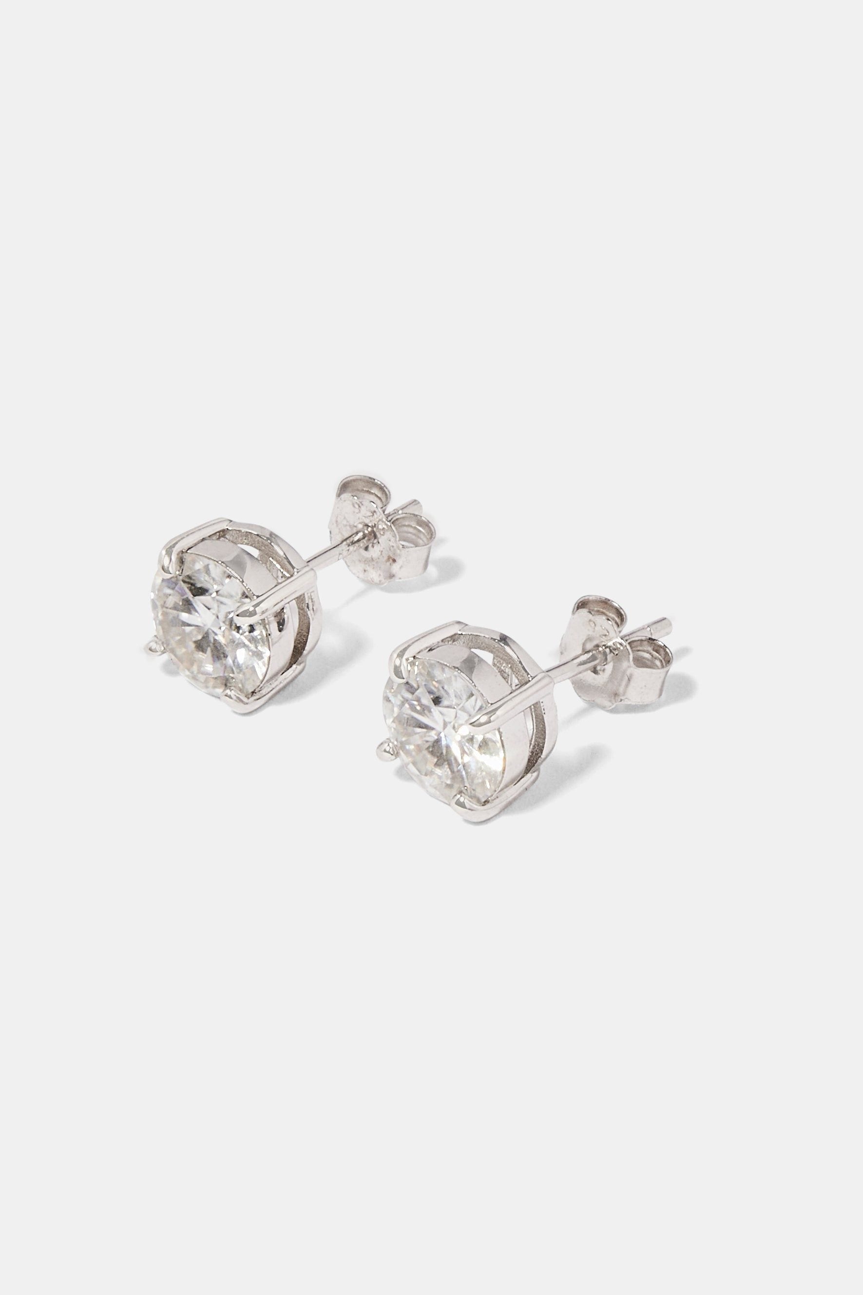 Cernucci Moissanite Stud Earrings - 8mm image 4