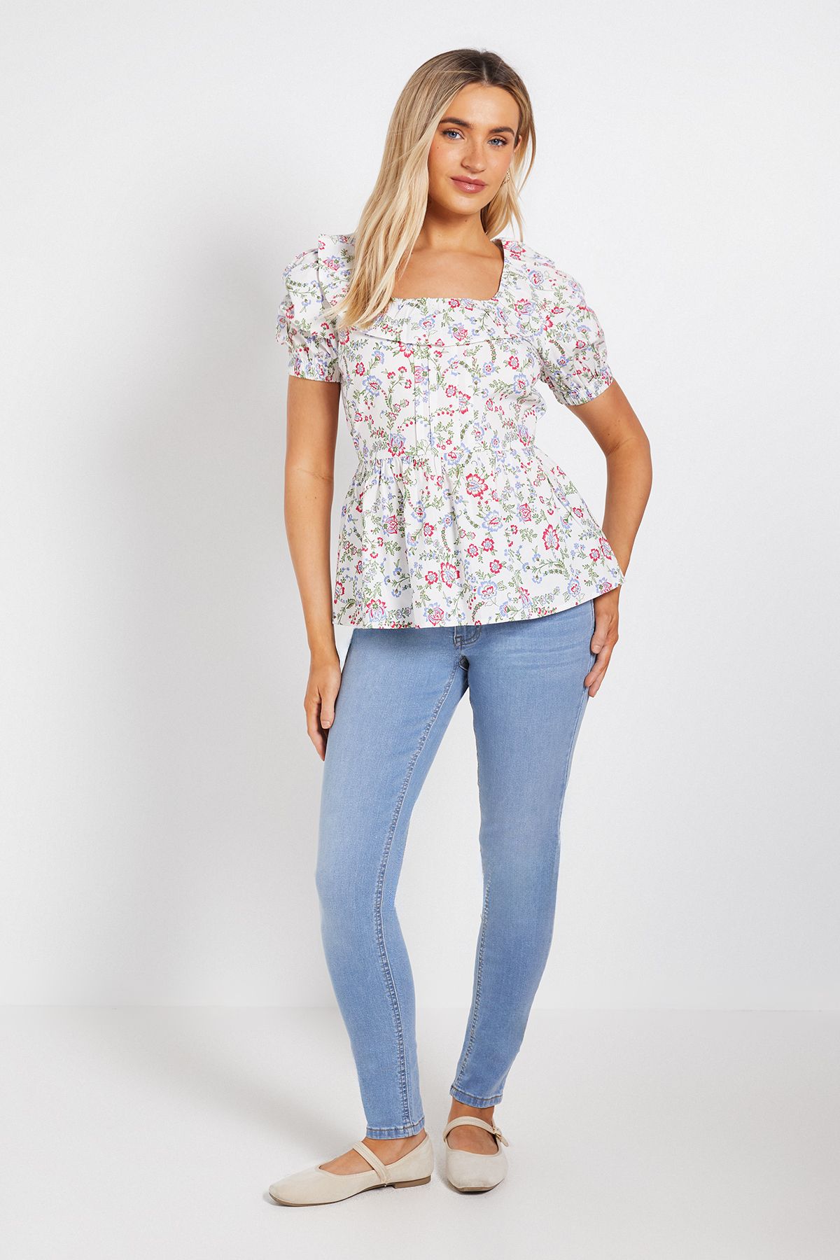 Dorothy Perkins Comfort Stretch Skinny Jeans Light Wash image 1