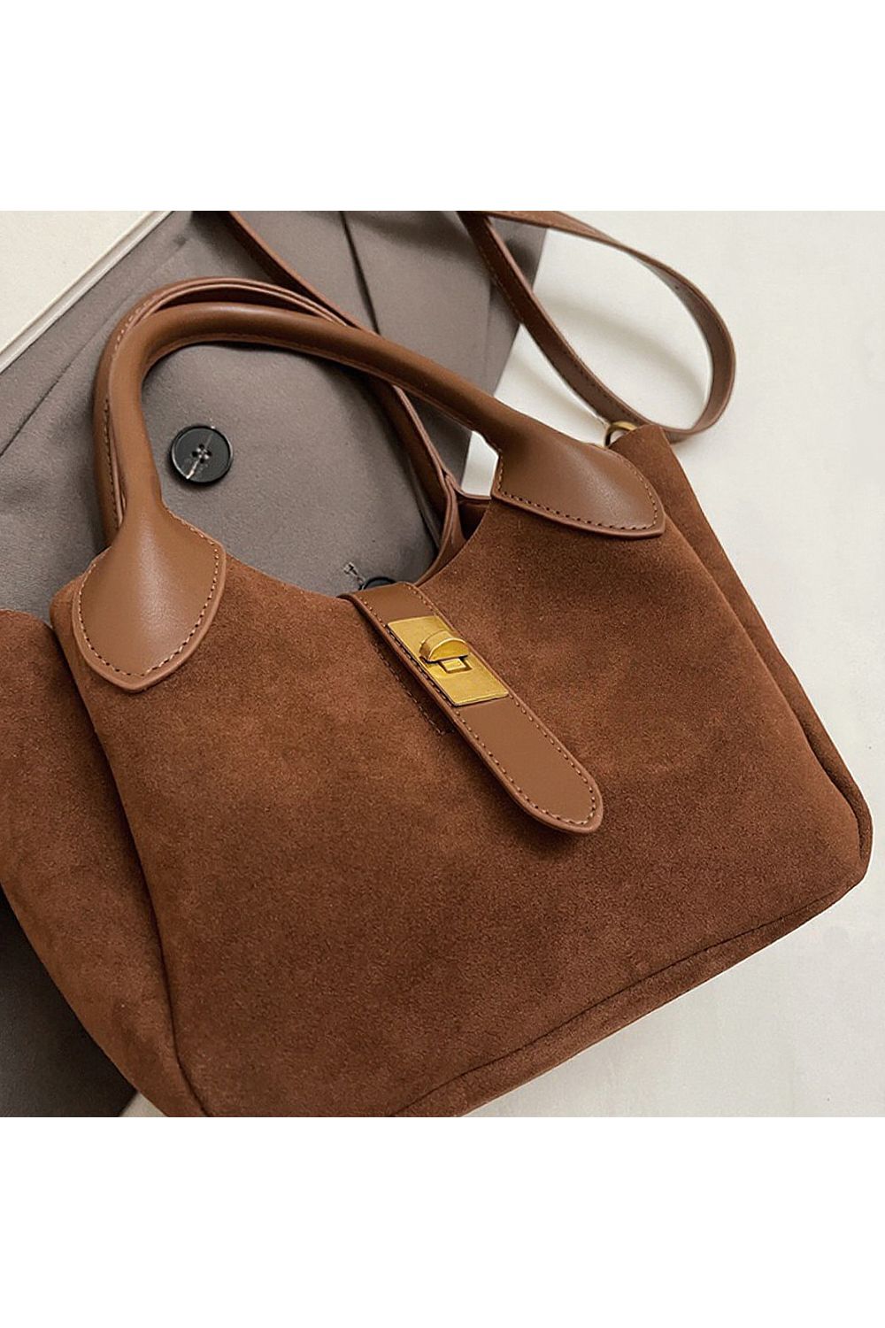 XY London 'Elisie' Mini Tote Crossbody Handbag with Plush Charm image 3