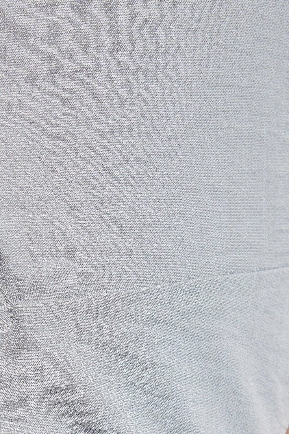 MissPap Linen Look Asymmetric Cut Out Side Top Slate Grey image 5