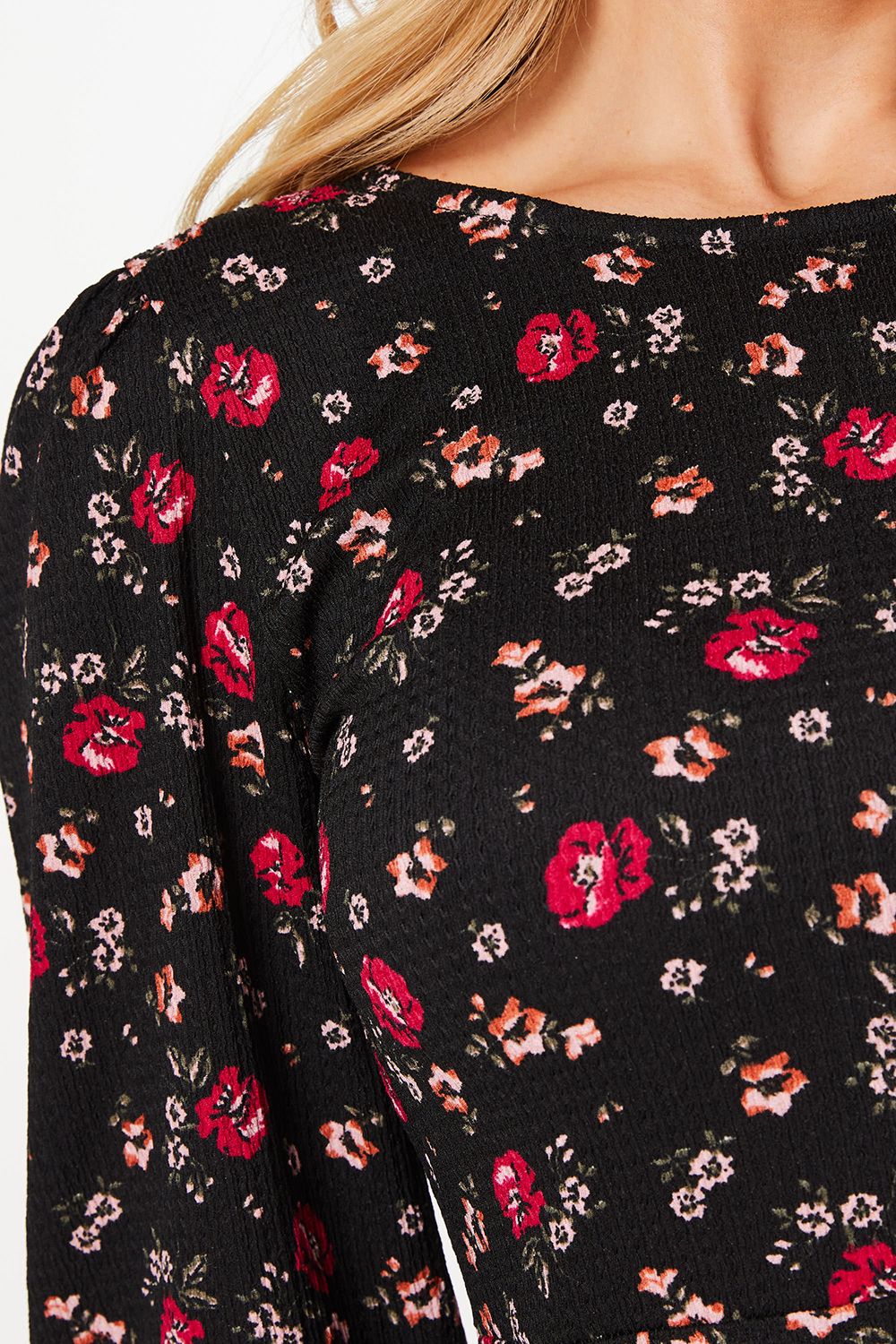 Dorothy Perkins Pink Ditsy Long Sleeve Mini Dress Floral image 5