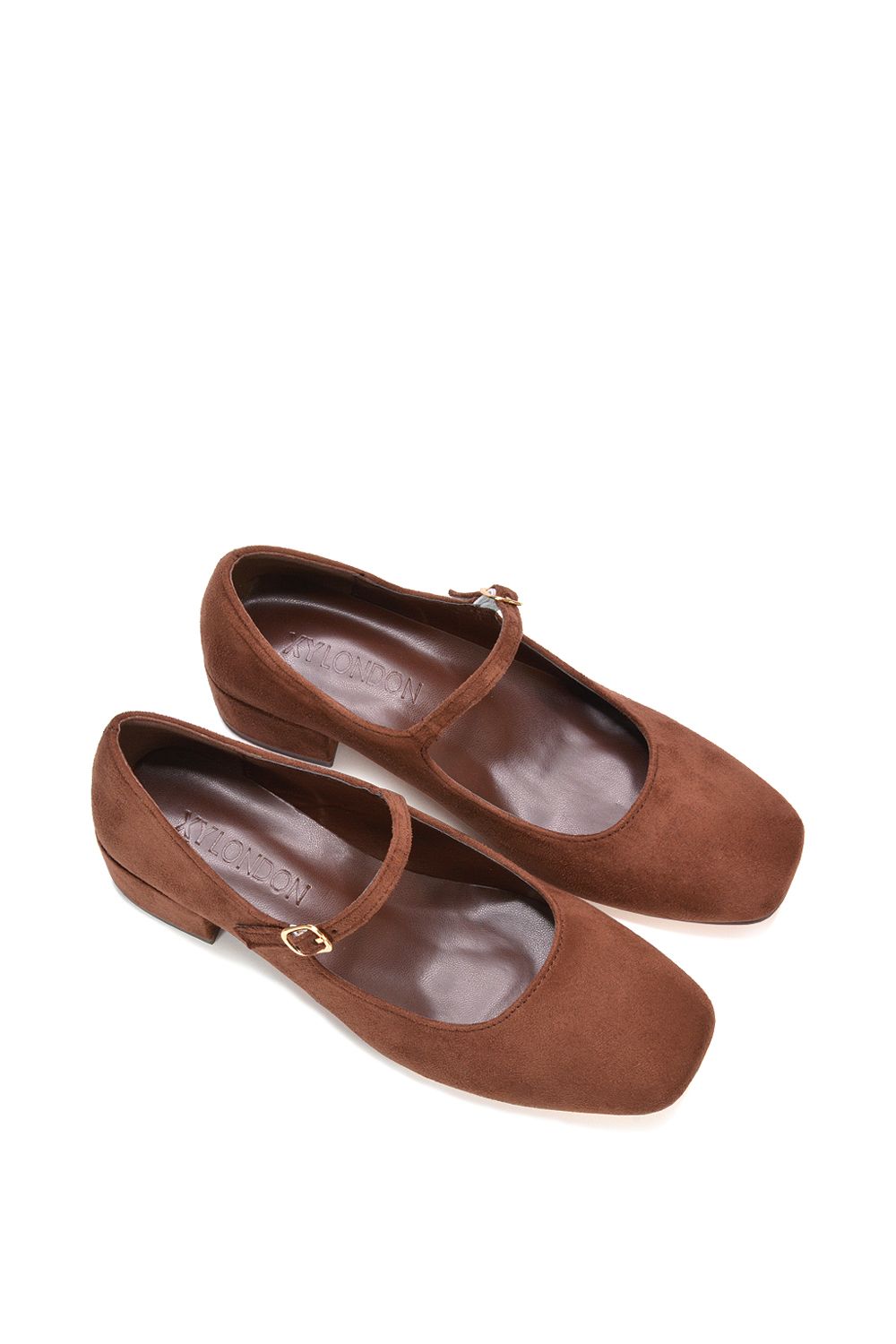 XY London 'Jenna' Mary Jane Square Toe Low Heel Buckle Strap Court Shoes image 6