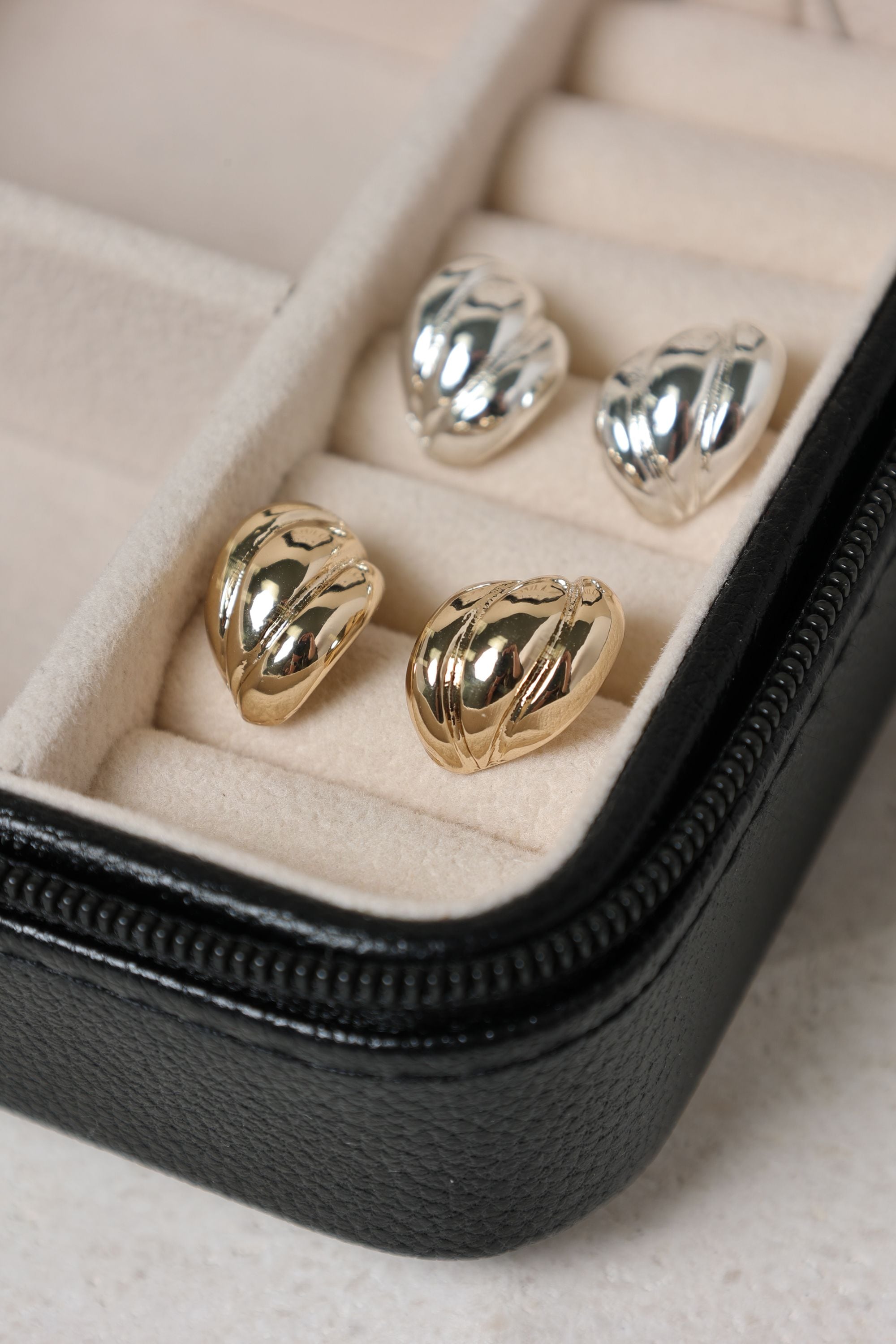 Jon Richard Gold Plated Mini Ribbed Stud Earrings image 3