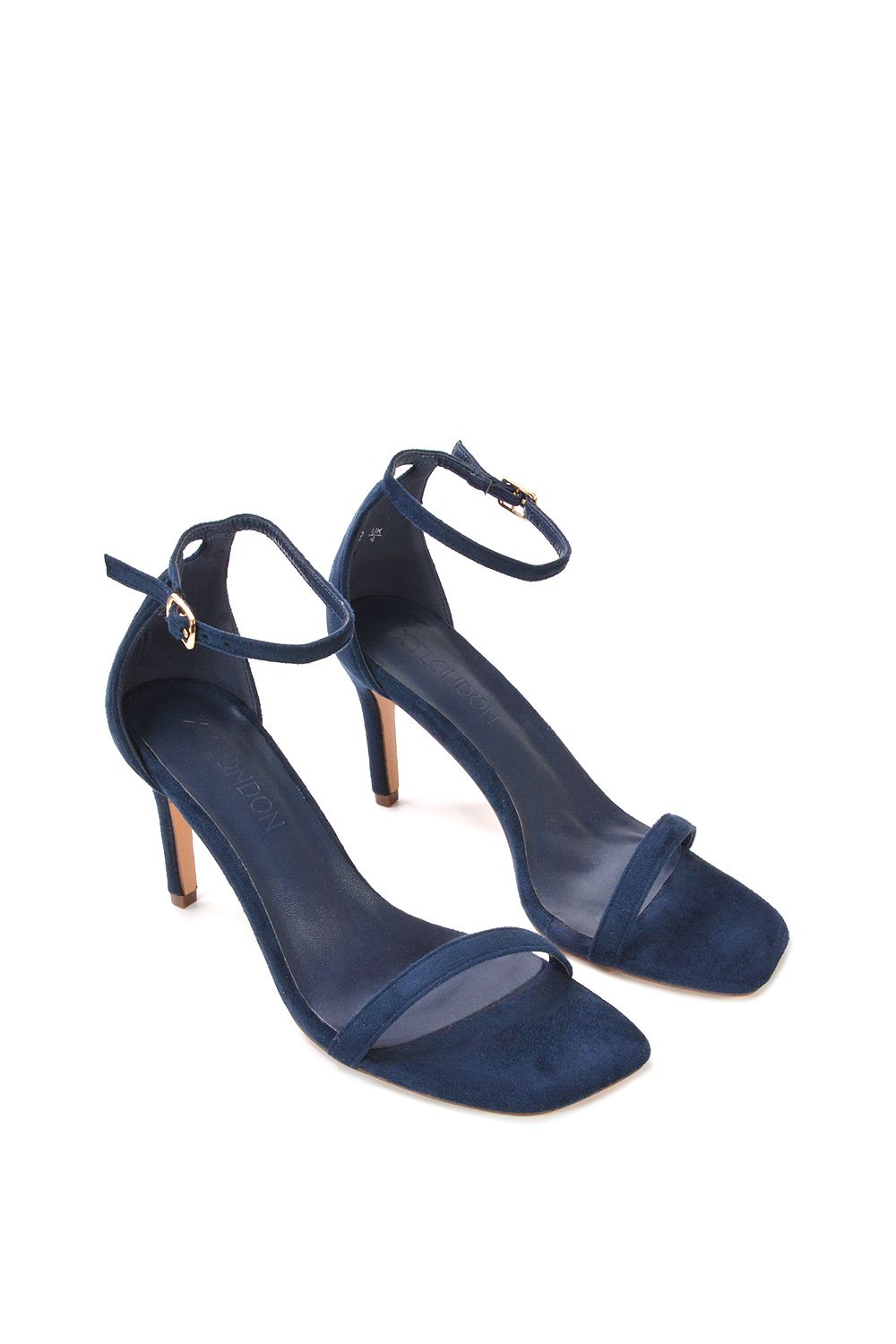 XY London 'Emma' Square Toe Stiletto High Heel Summer Sandals With Ankle Strap image 6