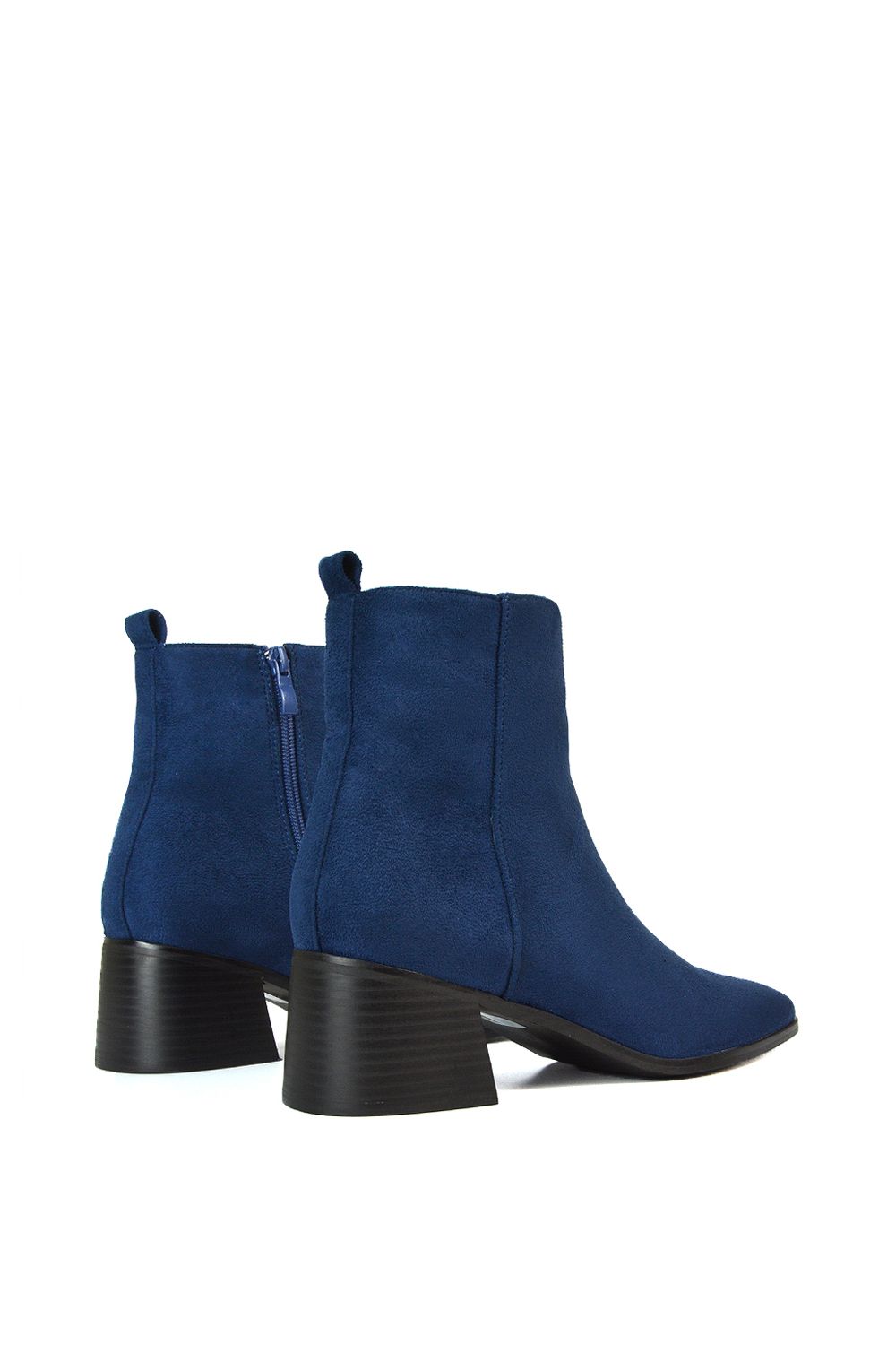 XY London 'Angela' Square Toe Low Heel Ankle Booties With Block Heel image 3