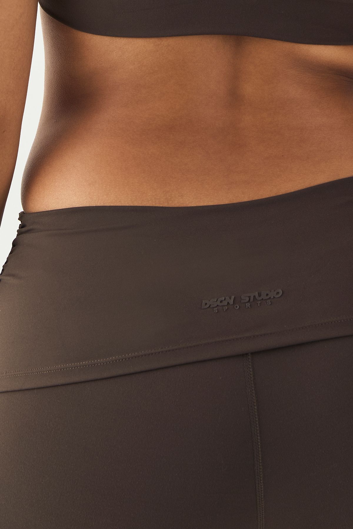 DSGN Studio DSGN Studio Ultra Sculpt Fold Over Waistband Flared Legging Espresso image 4