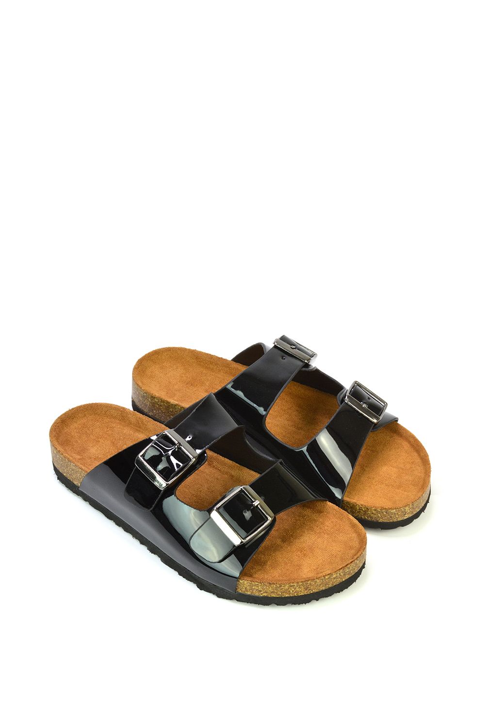 XY London 'Star' Double Strap Buckle Up Summer Slip On Flat Sandals image 2