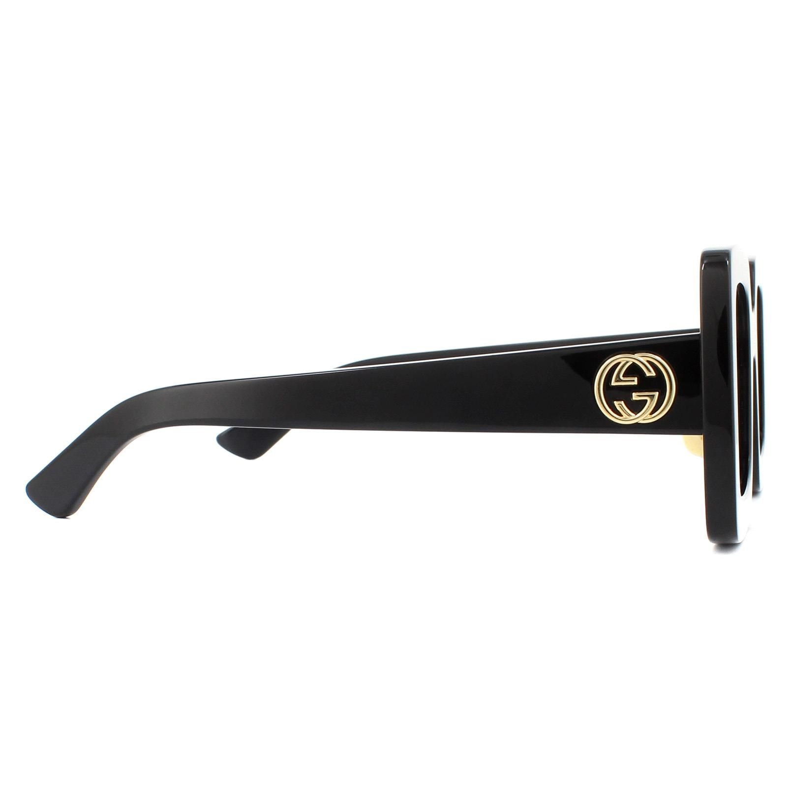 Gucci Square Black Grey Sunglasses image 4