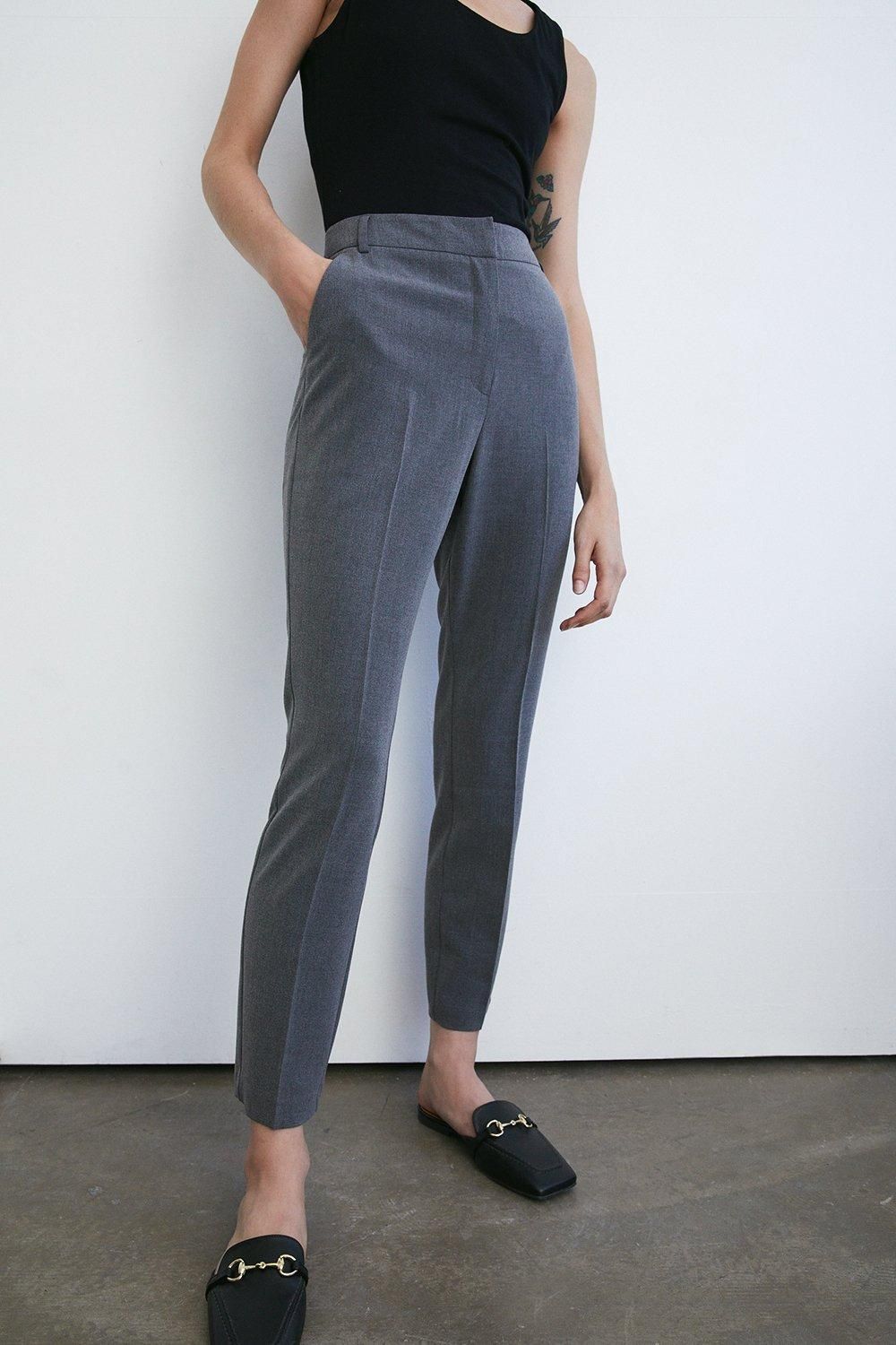 Warehouse Essential Slim Leg Trouser Grey image 2