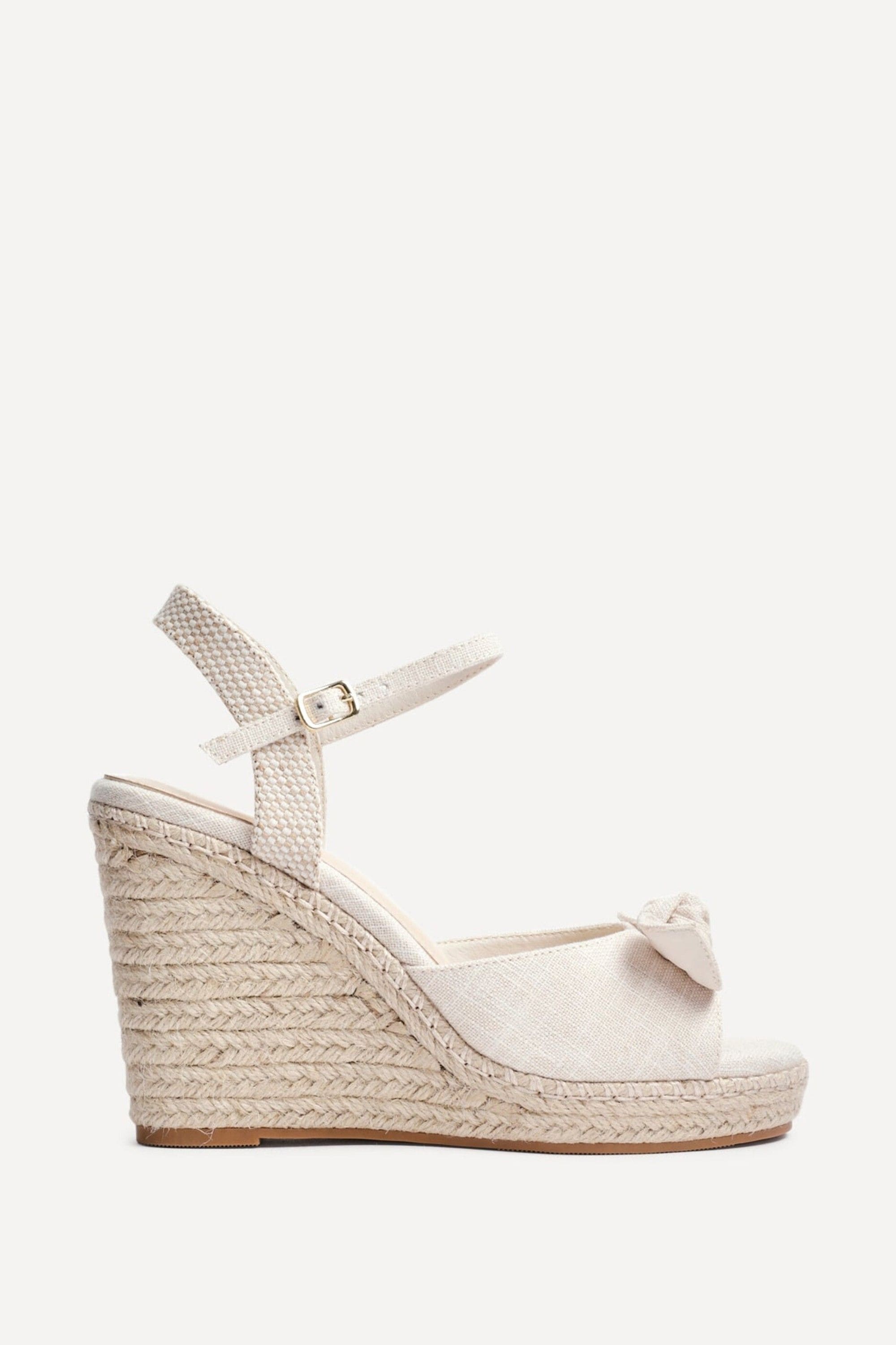 Linzi Portofino Beige Canvas Espadrille Wedge image 1