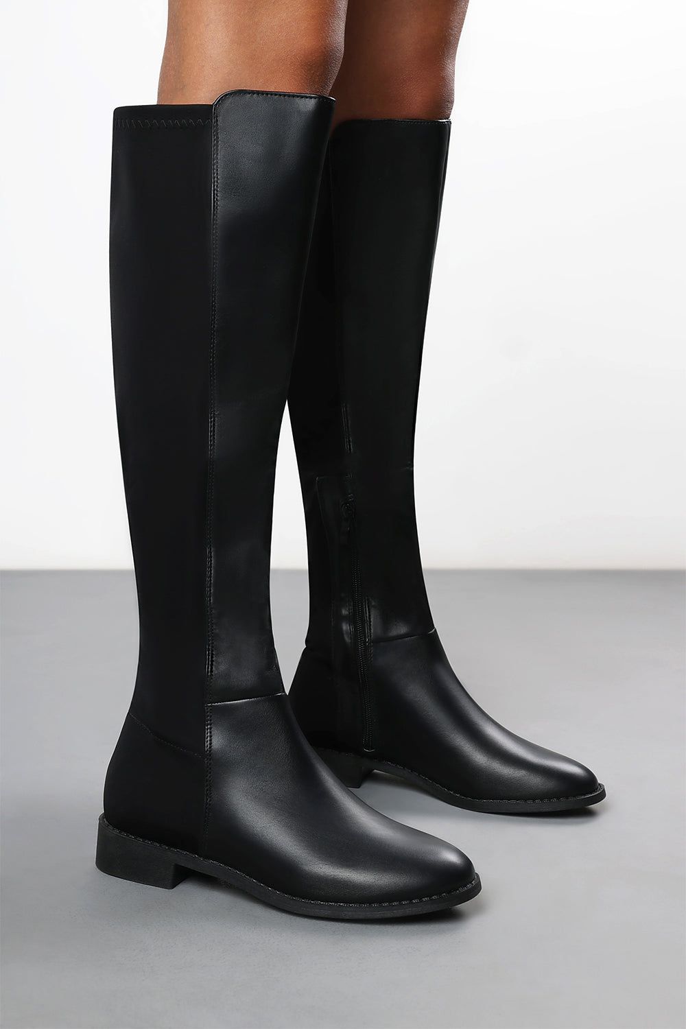 Where's That From 'Verity' Faux Leather Stretch Over Knee Flat Riding Boots image 5