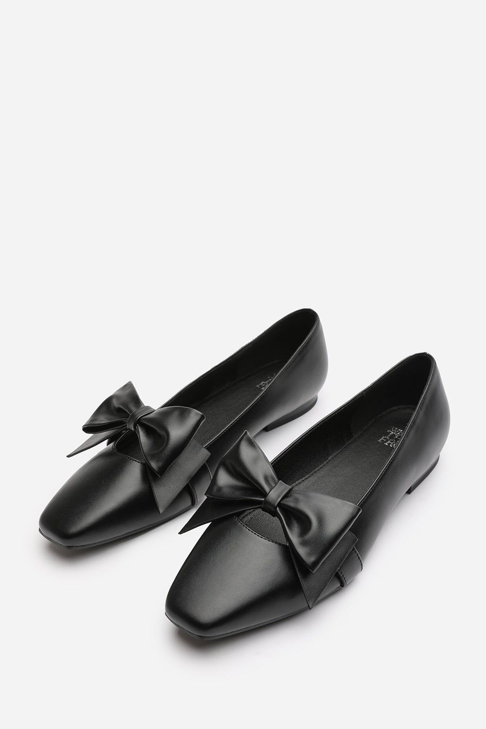 Where's That From 'Kaitlyn' Wide Fit Square Toe Ballet Flats With Bow Detail image 3