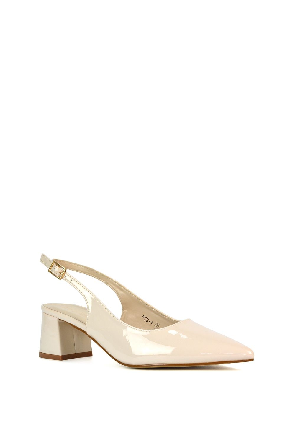 XY London 'Becky' Pointed Toe Slingback Court Shoe Heels image 2