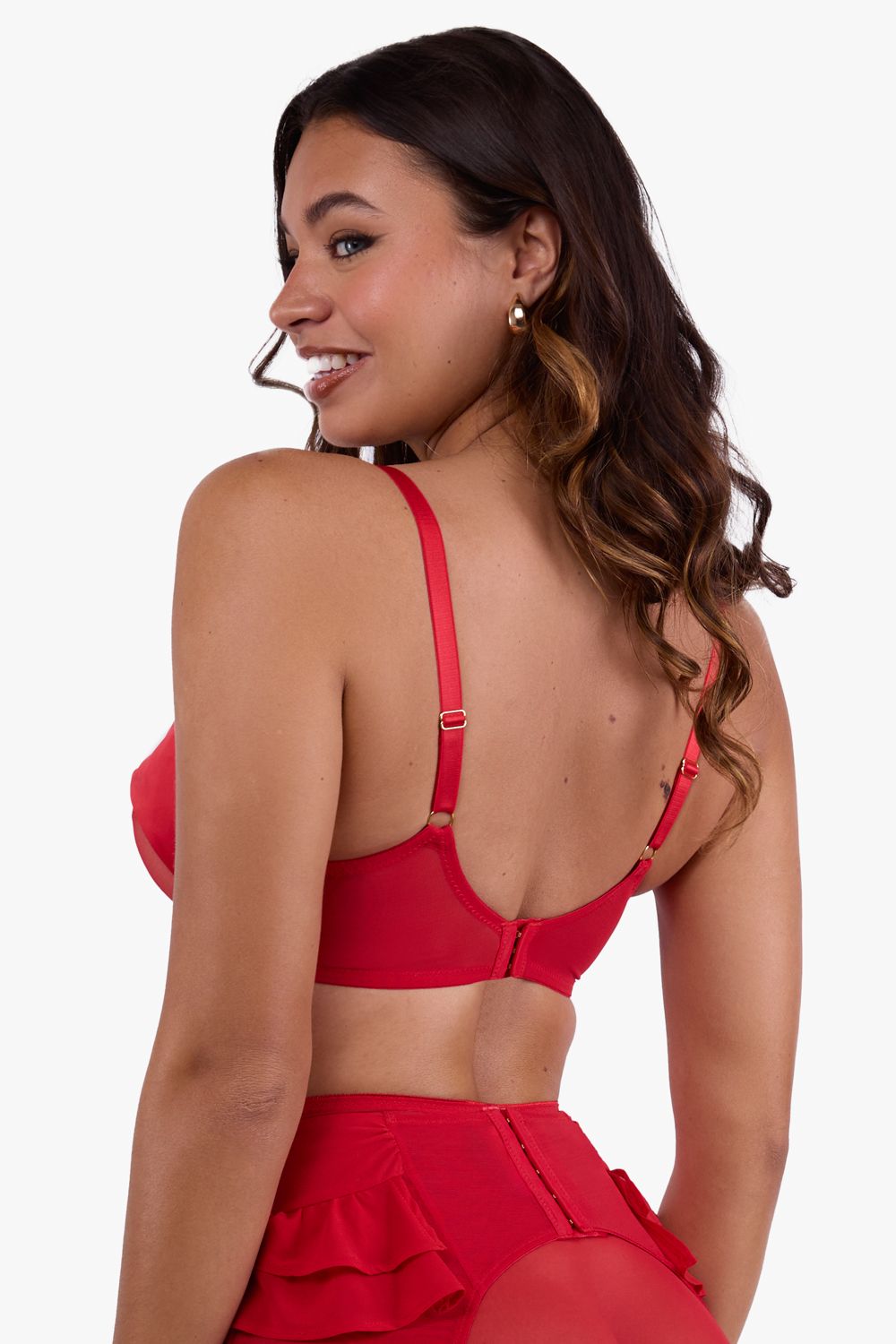 Playful Promises Annette Red Satin  Bow Cup  Bra image 4