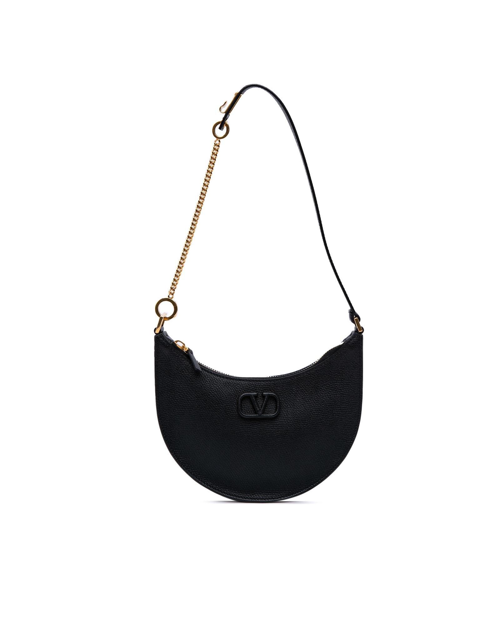 Valentino Preloved Roman Stud Shoulder Bag Wo - Black Hobo Bag