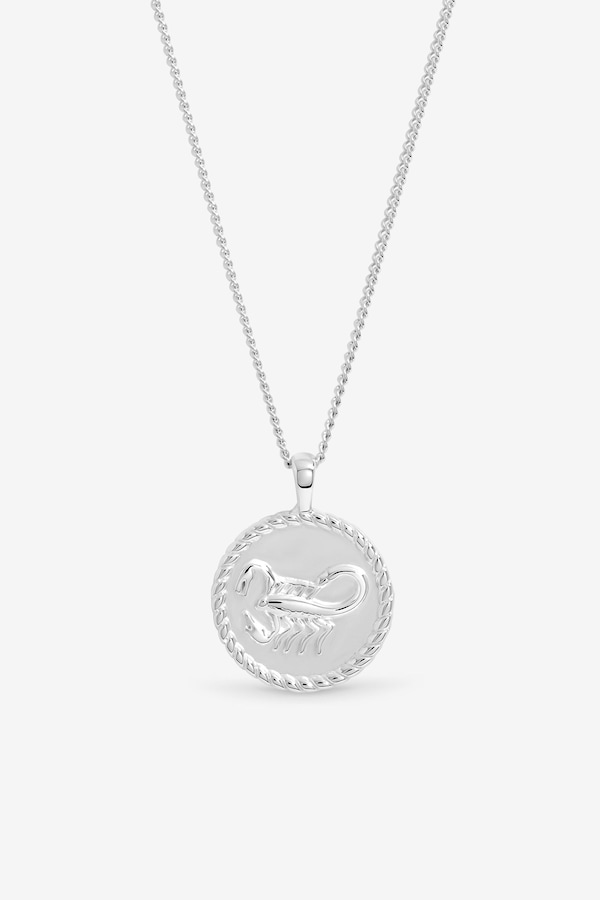 Simply Silver Sterling Silver 925 Zodiac Pendant - Scorpio
