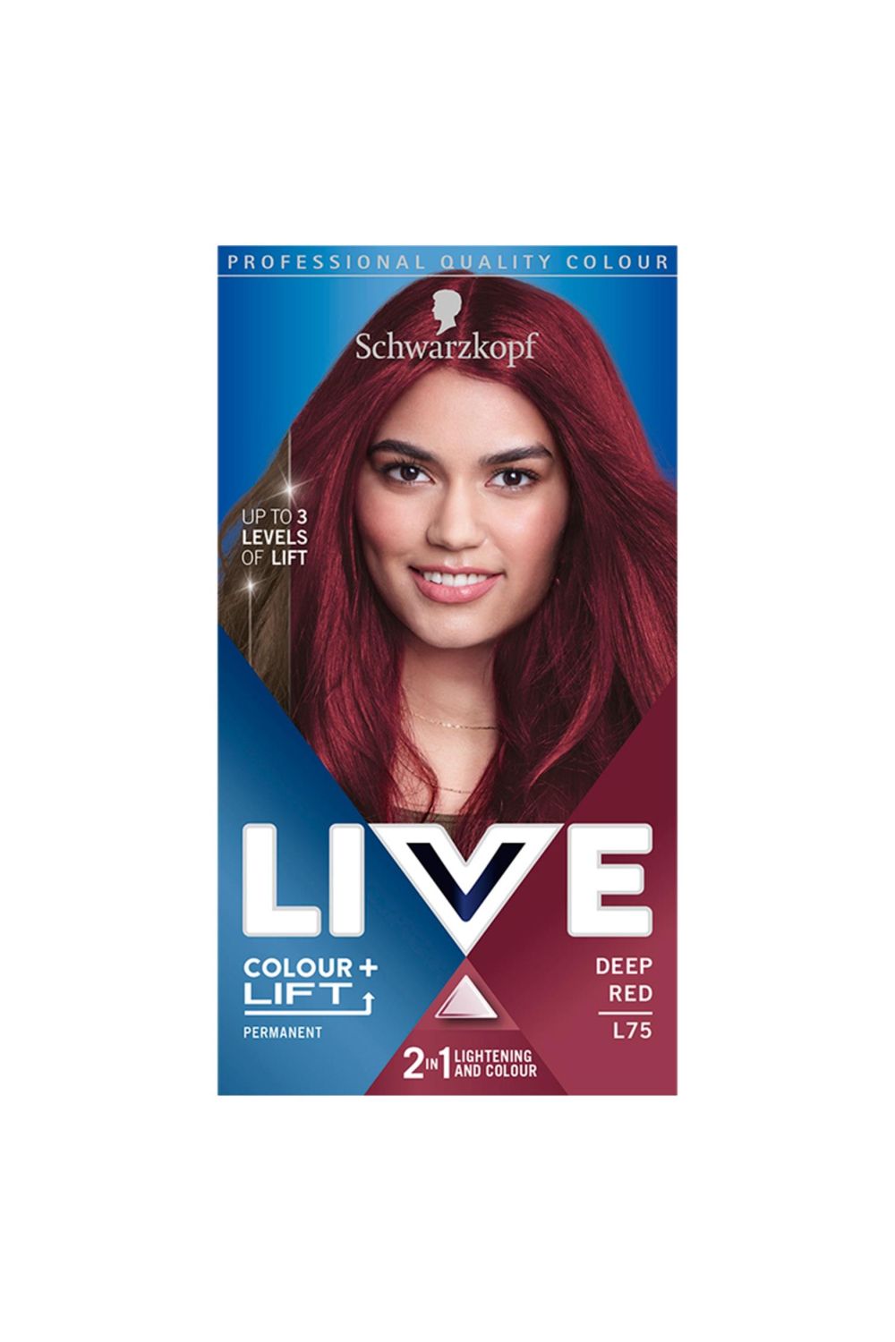 Schwarzkopf Live Color + Lift 'Hair Dye' L75 Deep Red with Serum 3x image 2