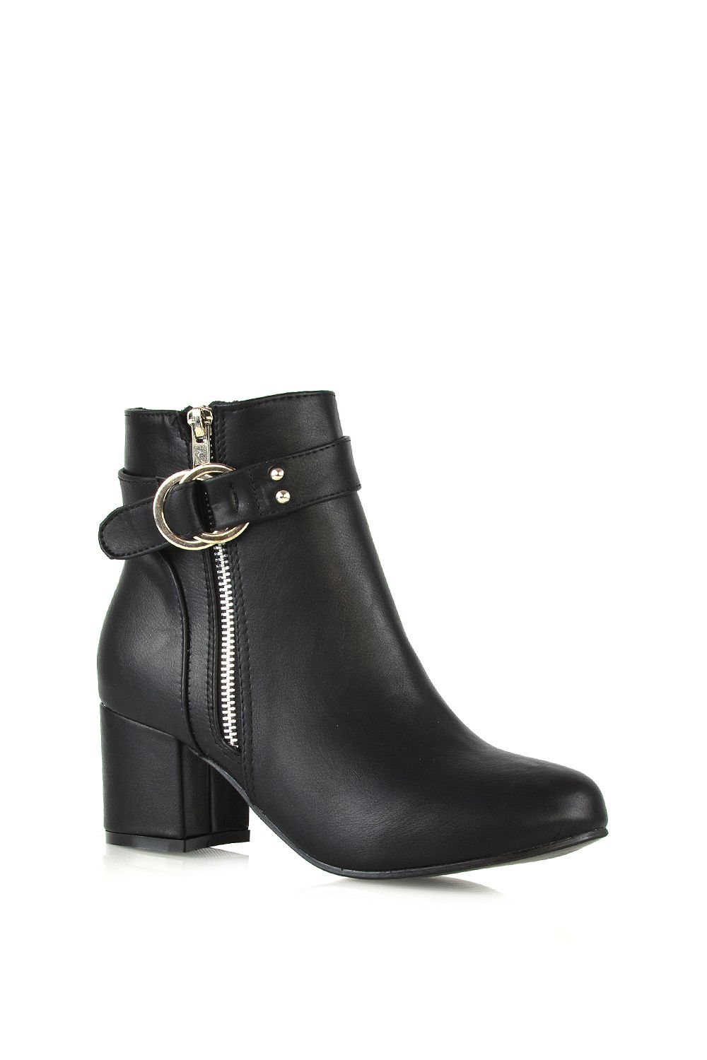 XY London 'Lakesha' Mid Block Heel Ankle Boots image 2