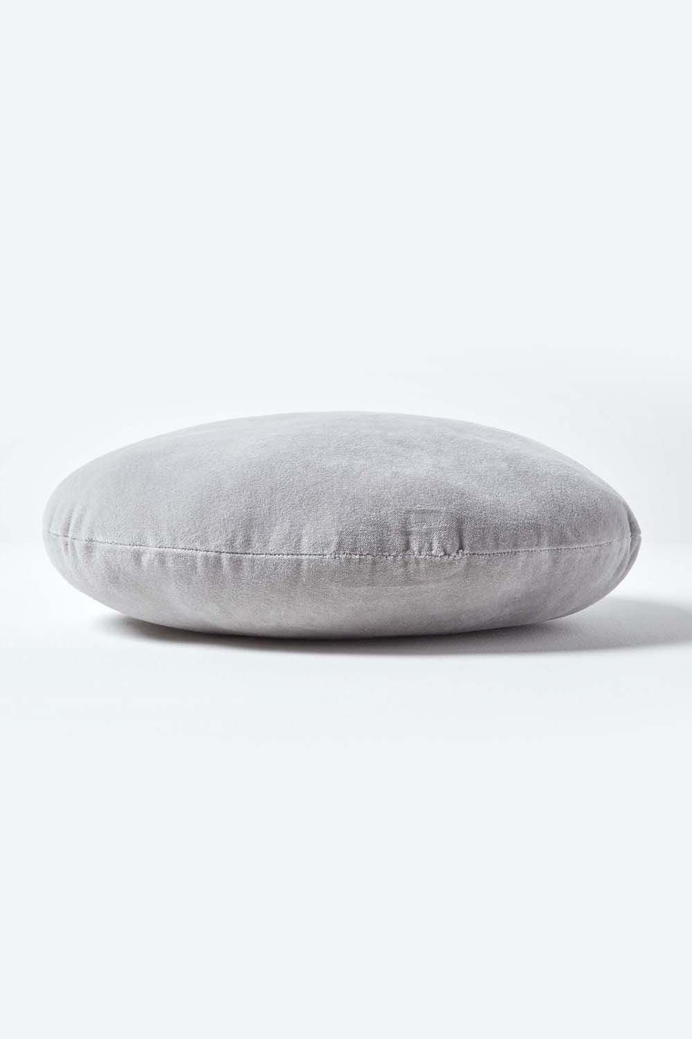 Homescapes Velvet Cushion, 40 cm Round image 2