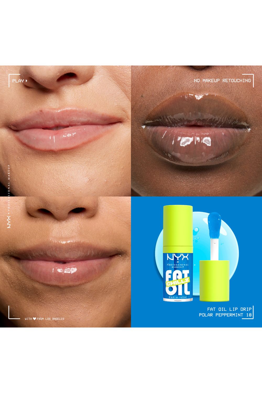 NYX Professional Makeup Fat Oil Lip Drip Lip Gloss 4.8ml Polar Peppermint image 2