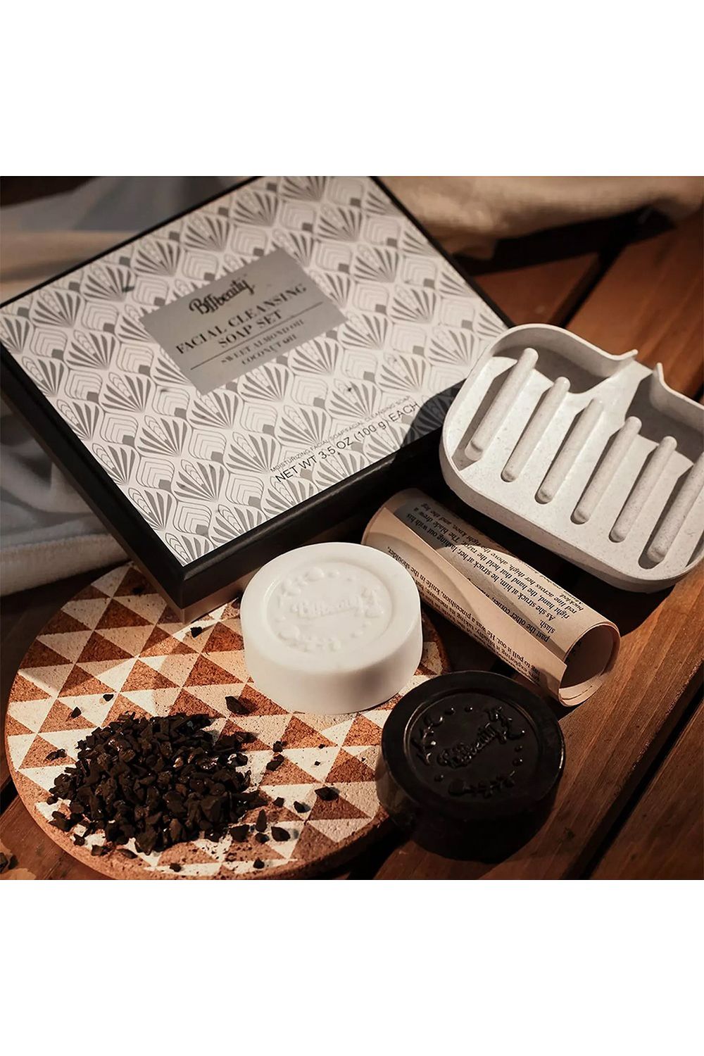 Living and Home Soap Bar Facial Cleansing Soap Bars 2 Pcs Face Cleanser Bar Set image 5