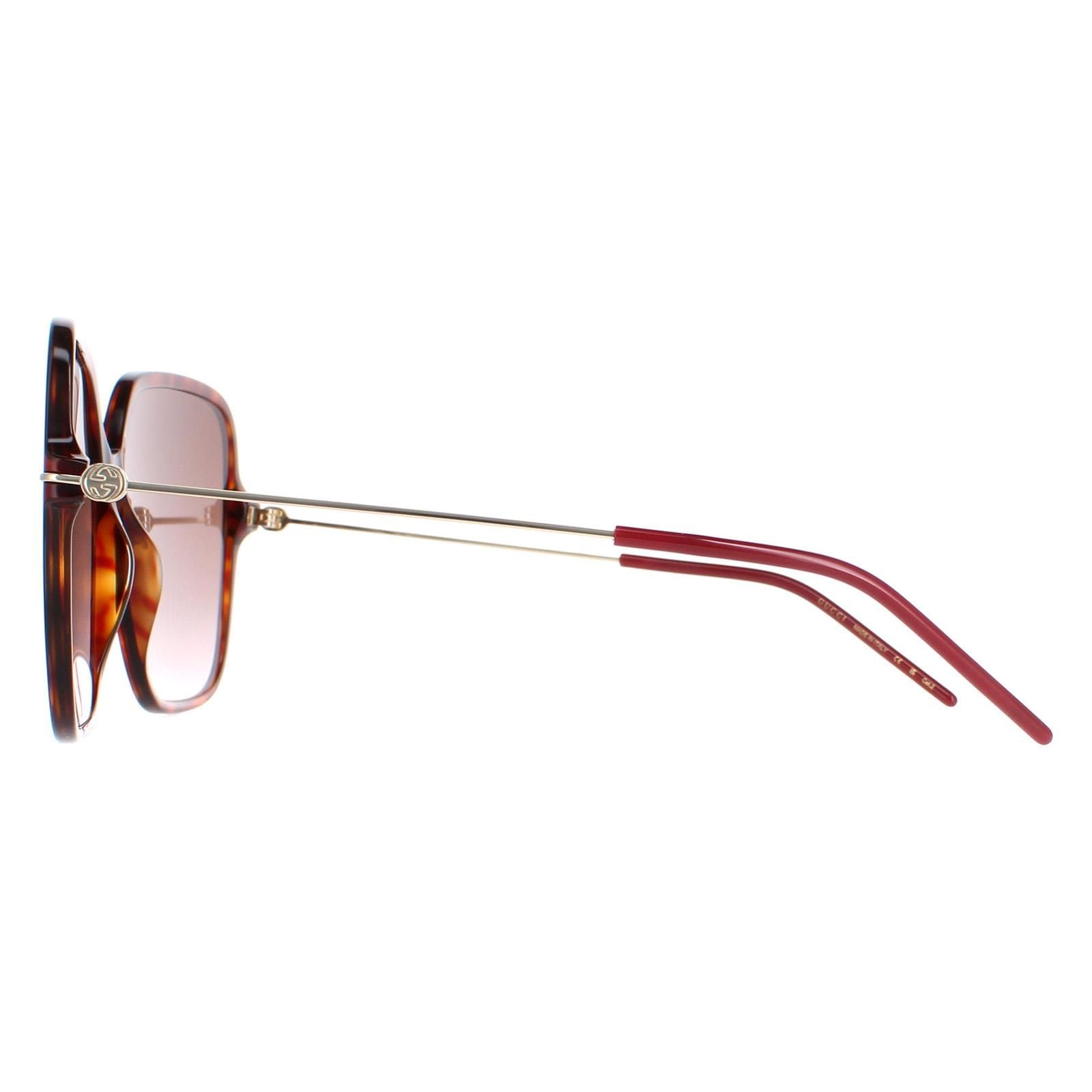 Gucci Square Dark Havana Brown Gradient GG1267S image 3