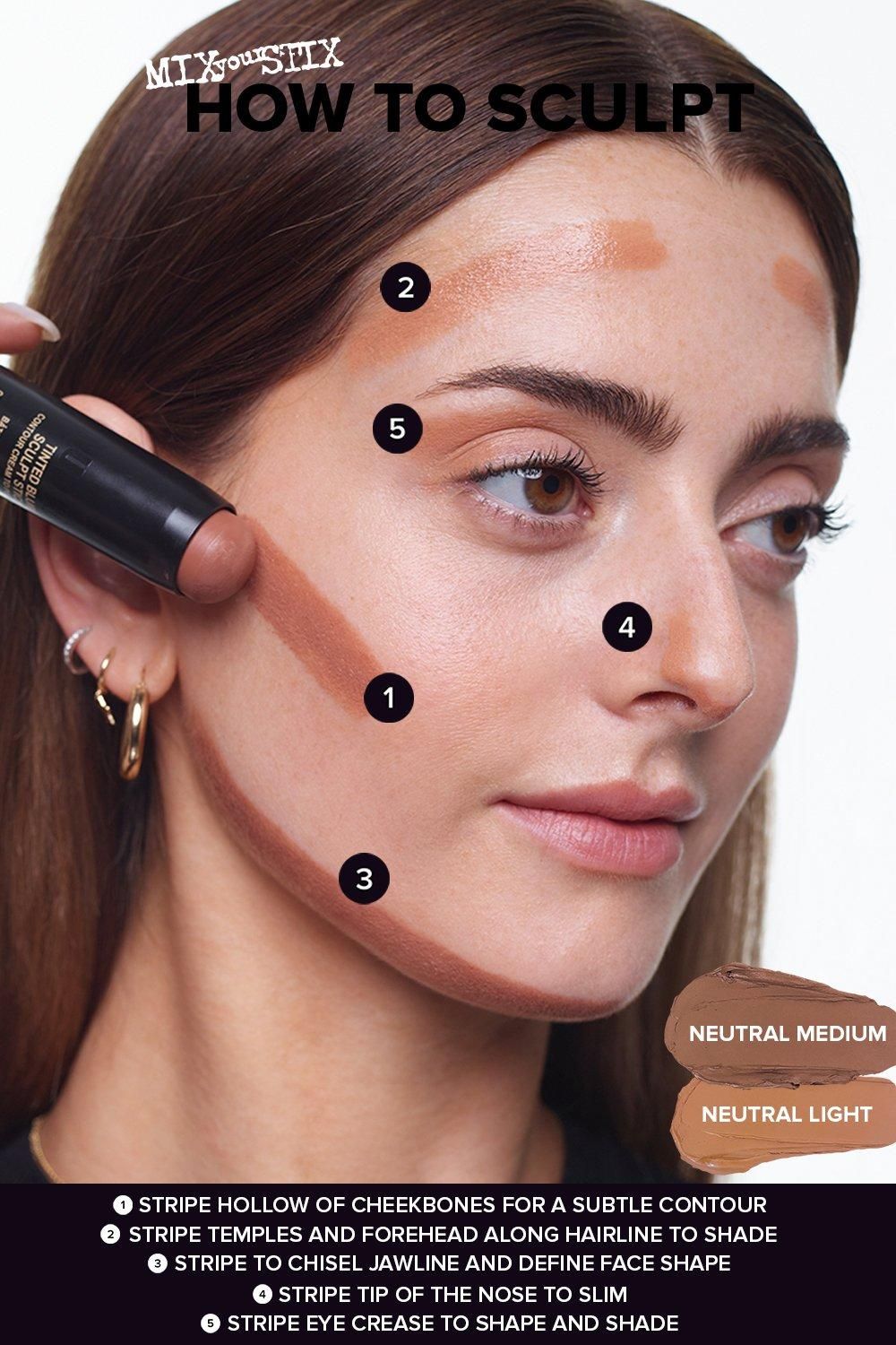 Nudestix Tinted Blur Sculpt Stick Neutral Light image 9