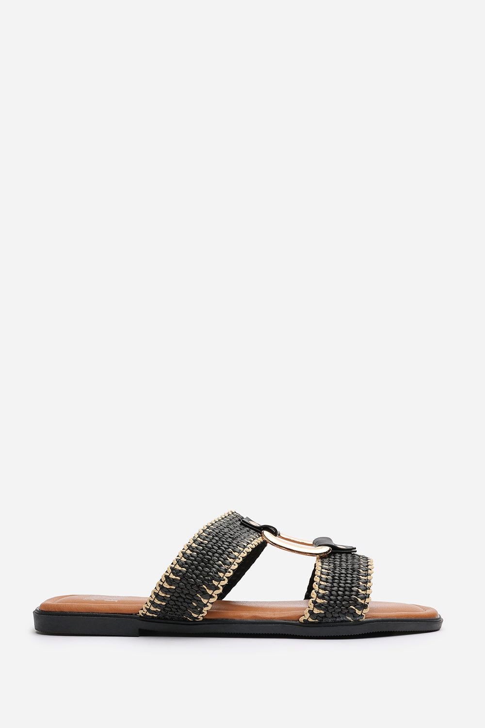Where's That From 'Imani' Flat Raffia Strap Sandals image 2