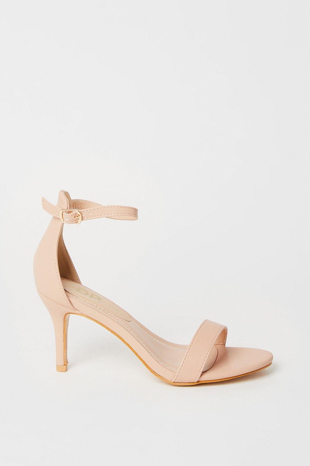 Dorothy Perkins Tasha Barely There Medium Stiletto Heel Sandals Blush image 2