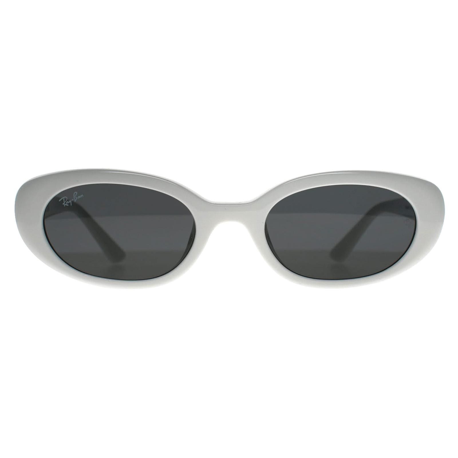 Ray-Ban Oval Polished White Dark Grey RB4441D Bio Based image 1