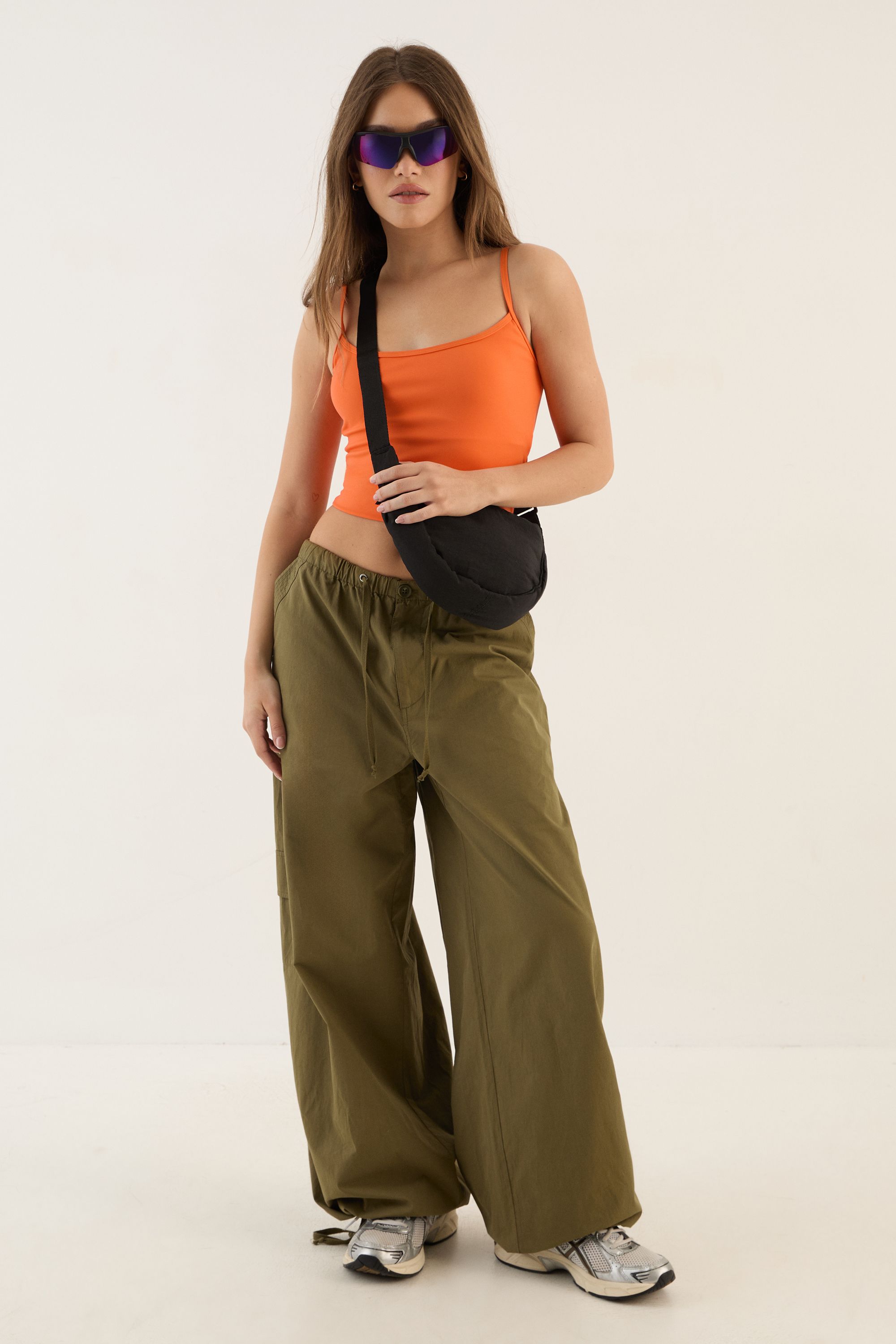 DSGN Studio DSGN Studio Washed Twill Cargo Trousers Olive