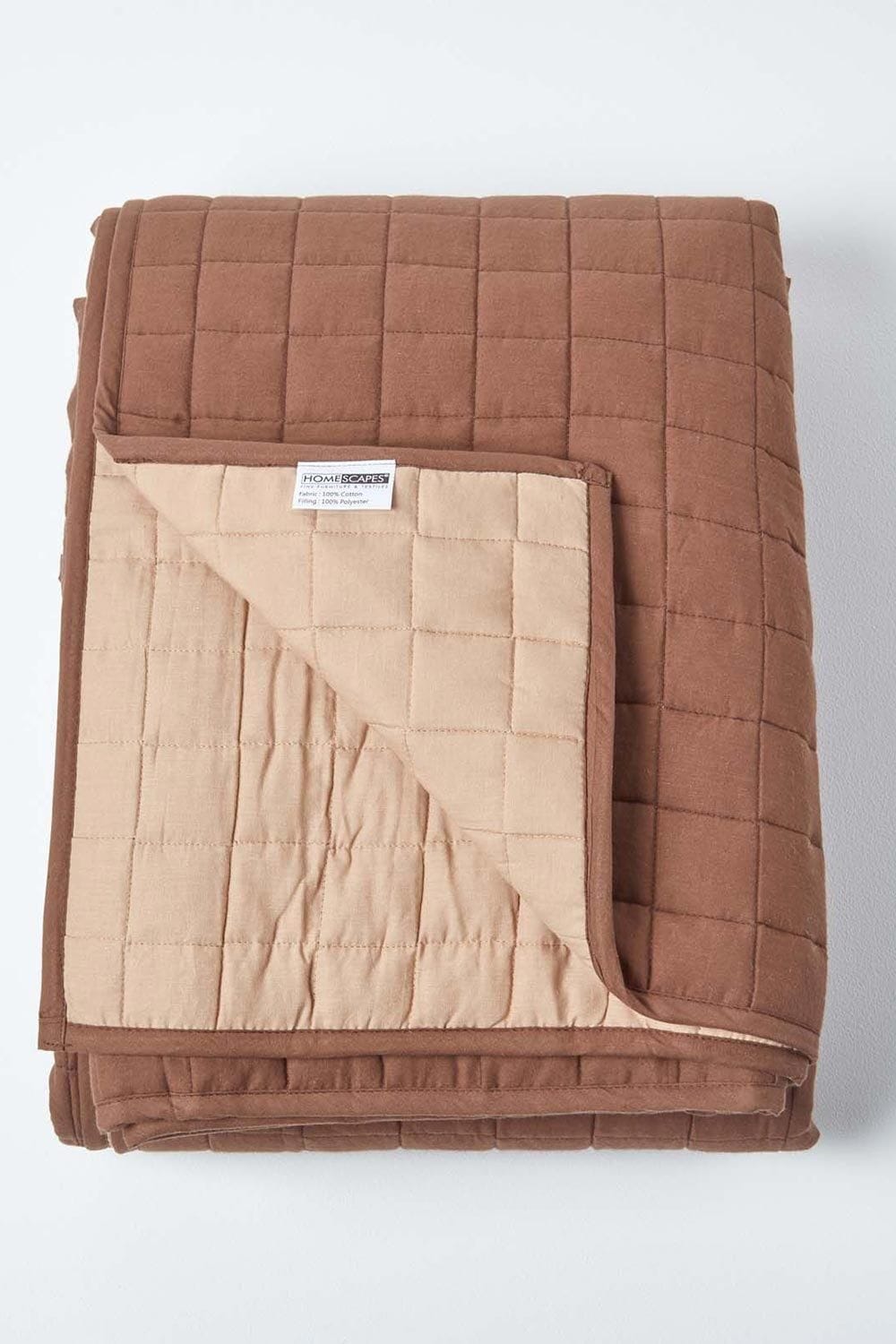Homescapes Cotton Quilted Reversible Bedspread image 2