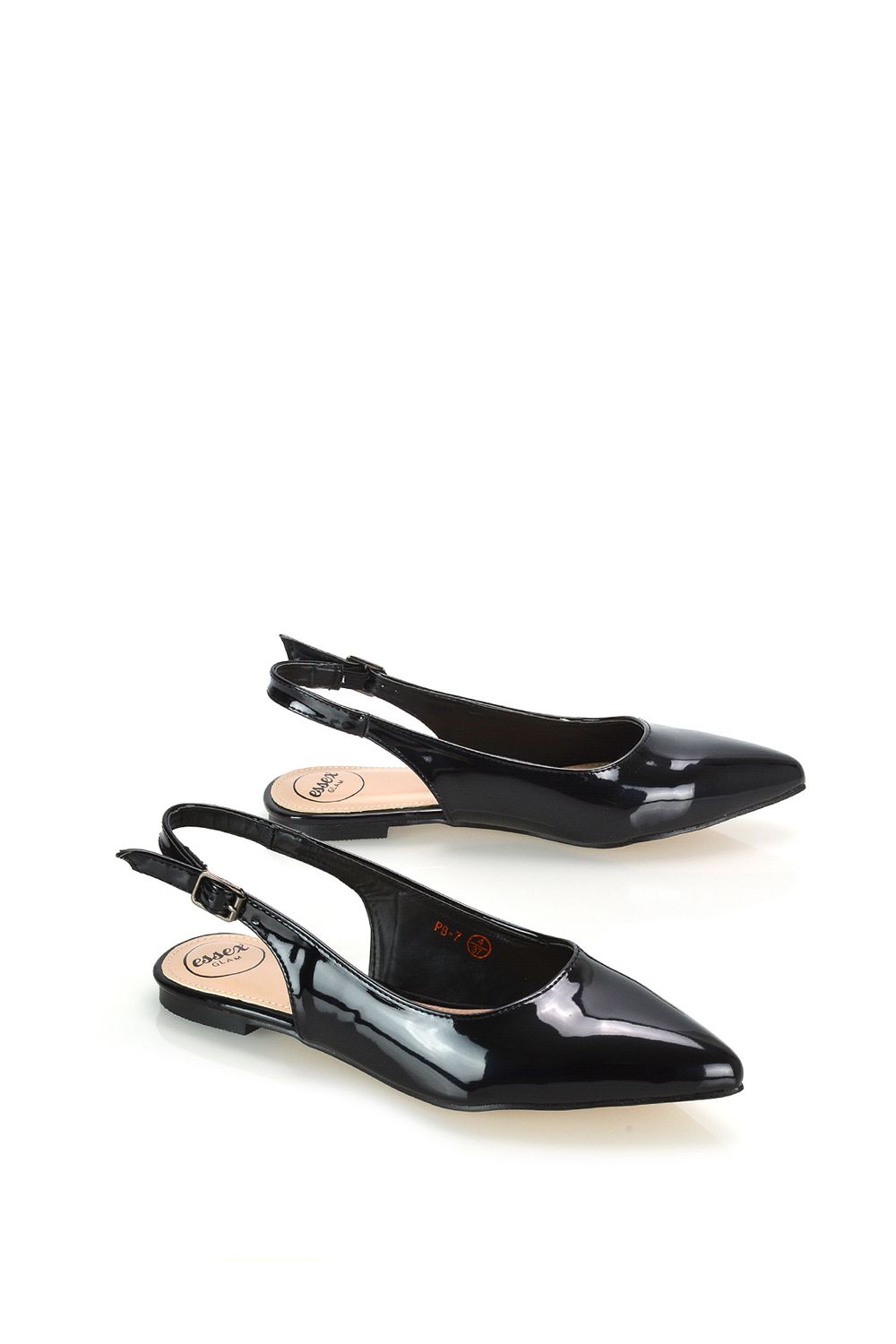 XY London 'Mindy' Pointed Toe Slingback Flat Ballerina Pumps image 4