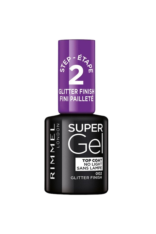 Rimmel London Super Gel Nail Polish Glitter Finish 002