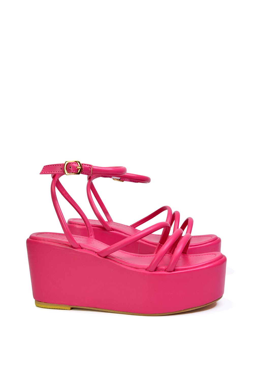 XY London 'Birdie' Ankle Strap Platform Sandal Wedge Heel Flatforms image 2