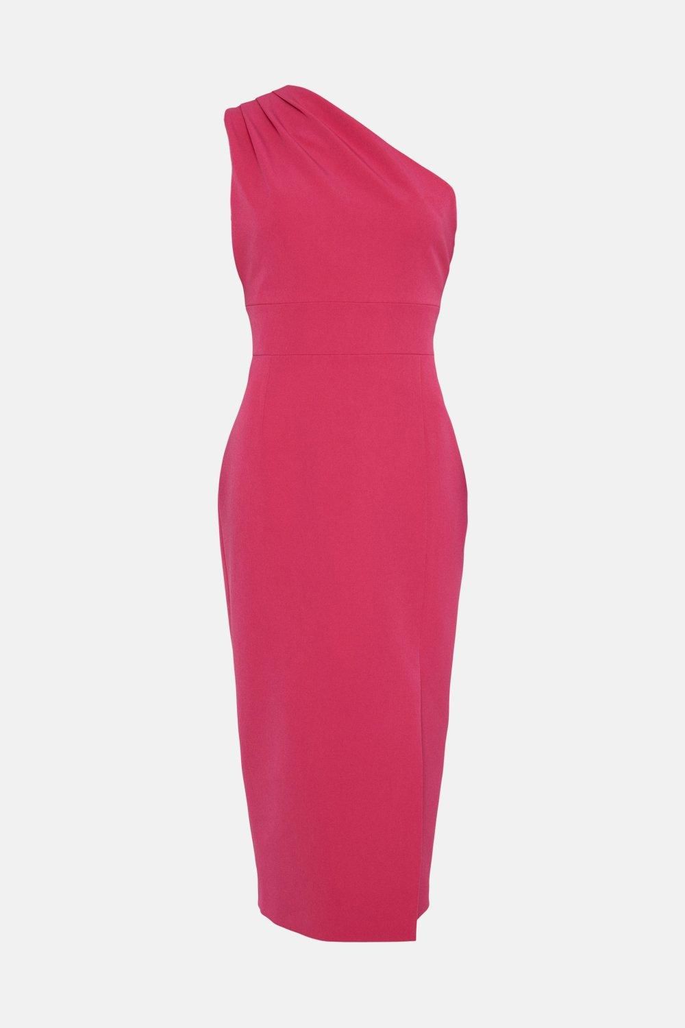 Coast Premium One Shoulder Pencil Dress Pink image 4