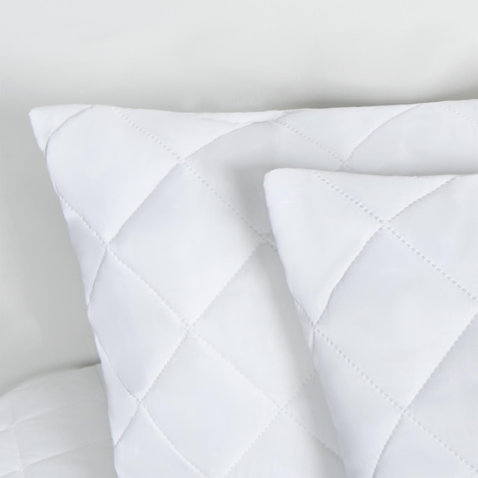 OHS Pillow Protector Cases Soft Touch Cushion Cover 2 Pack Pinsonic Quilted Set Pair image 2