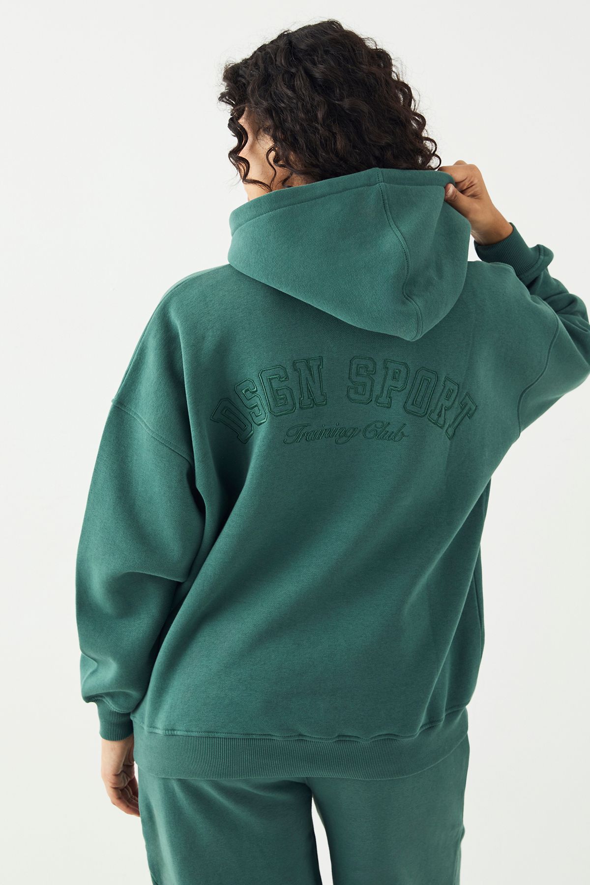 DSGN Studio DSGN Studio Sport Training Club Oversized Hoodie Green image 1