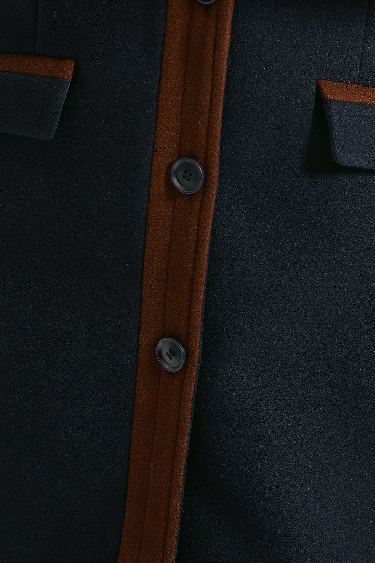 Dorothy Perkins Contrast Detail Single Breasted Midi Coat Navy image 5