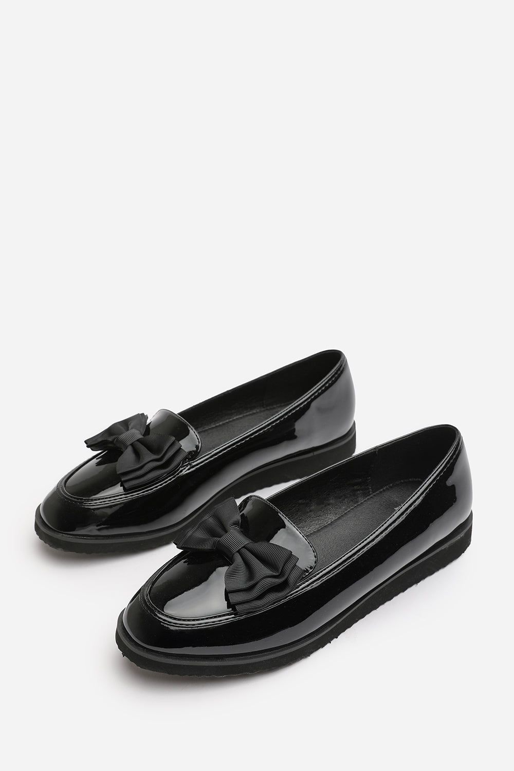 Where's That From 'Cathy' Wide Fit School Shoes Slip On Loafers With Bow image 4